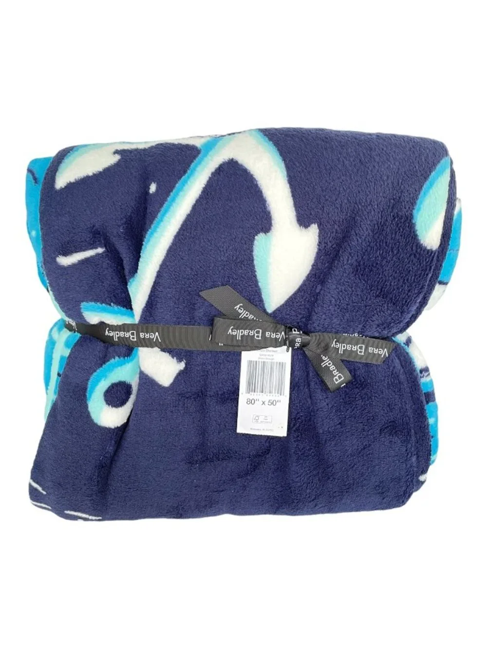 Vera Bradley Shore Enough Nautical Plush Throw Blanket